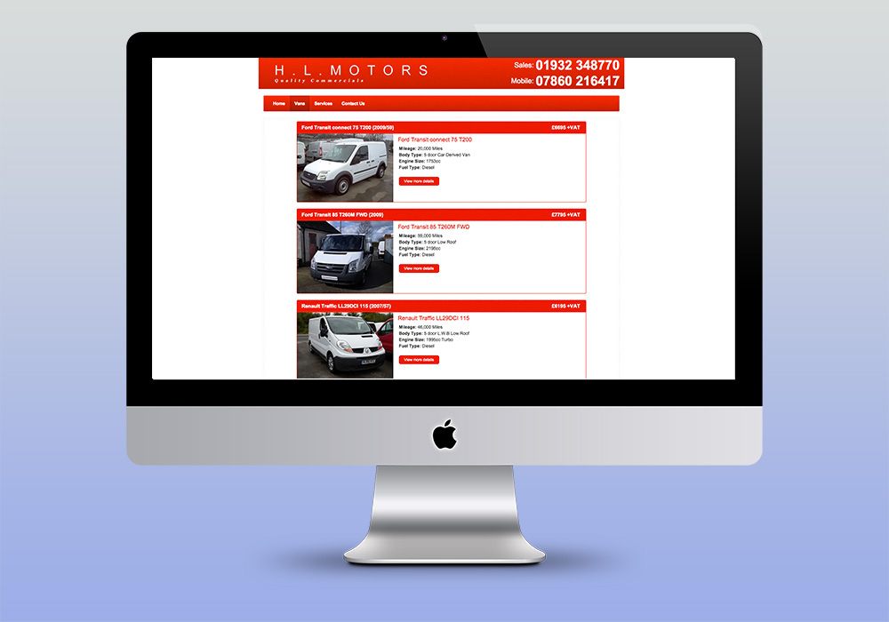 HL Motors Website